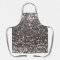 Silver Glitter Metallic Chic Bling Modern Apron