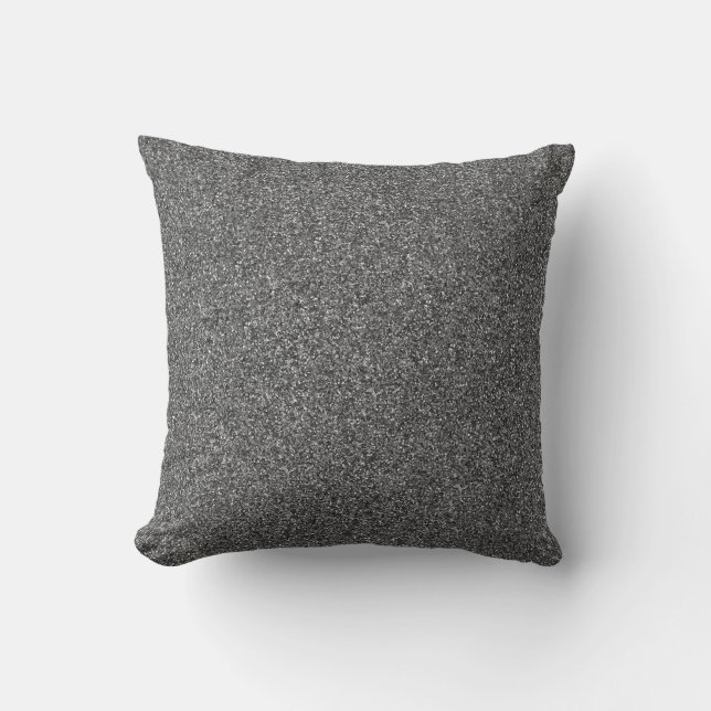 Silver Glitter Metallic Scatter Throw Cushion (Front)
