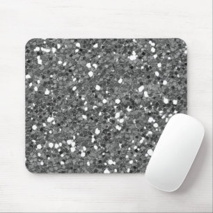 Silver Glitter Mouse Pad