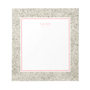 Silver Glitter Notepad