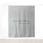 Silver glitter ombre grey wedding backdrop