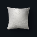 Silver glitter ombre metallic sparkles confetti cushion<br><div class="desc">Chic luxurious  silver glitter ombre metallic sparkles confetti .</div>
