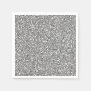 Silver Glitter Pattern Look-like Napkin