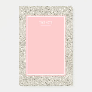 Silver Glitter Post-it Notes