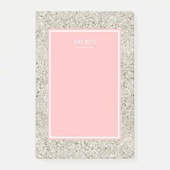 Silver Glitter Post-it Notes (Front)