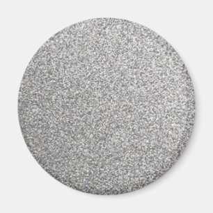 SILVER GLITTER PRINT MAGNET
