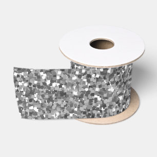 Silver Glitter Ribbon Satin Ribbon