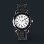 Silver Glitter Roman Numeral Watch<br><div class="desc">Enjoy telling the time with this silver glitter watch with Roman Numerals.</div>