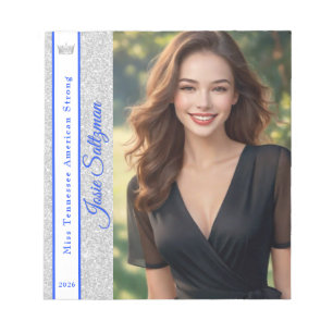 Silver Glitter Sash Autograph Notepad