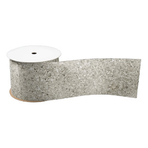Silver Glitter Satin Ribbon