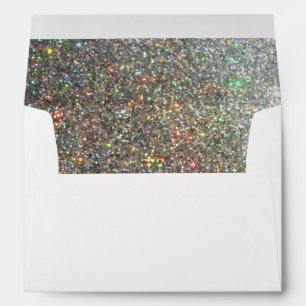 Silver Glitter Sparkle Envelope