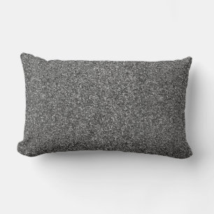 Silver Glitter Sparkle Scatter Lumbar Cushion