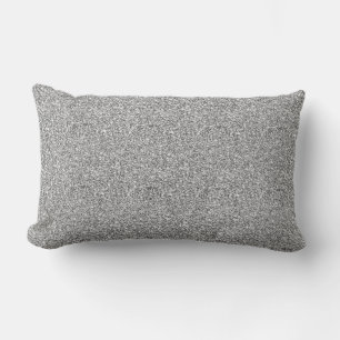 Silver Glitter Sparkle Scatter Lumbar Cushion