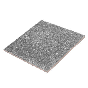 Silver Glitter Sparkles Tile