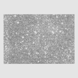 Silver Glitter Sparkles Tissue Paper
