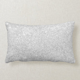 Silver Glitter Sparkley Lumbar Cushion