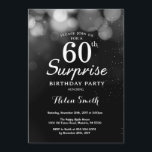 Silver Glitter Surprise 60th Birthday Invitation<br><div class="desc">Silver Glitter Surprise 60th Birthday Invitation Card. Adult Birthday. Silver Glitter Bokeh Background. 13th 15th 16th 18th 10th 21st 30th 40th 50th 60th 70th 80th 90th 100th. Any Age. For further customisation,  please click the "Customise it" button and use our design tool to modify this template.</div>