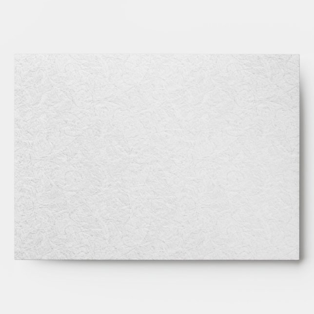 Silver glitter swirls + aqua jewels A7 envelope (Front)