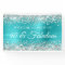 Silver Glitter Turquoise Blue Foil 40 & Fabulous