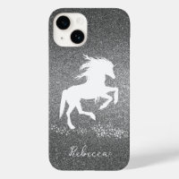 Silver Glitter Unicorn Case-Mate iPhone Case