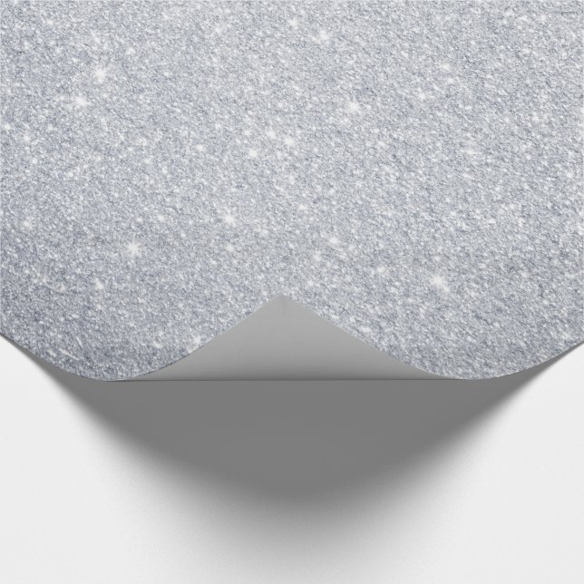 Silver Glitter Wrapping Paper (Corner)