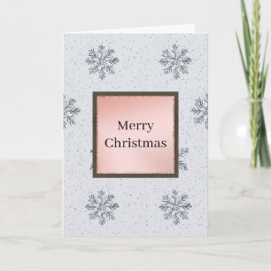 Silver Glitz Snowflakes Christmas Card