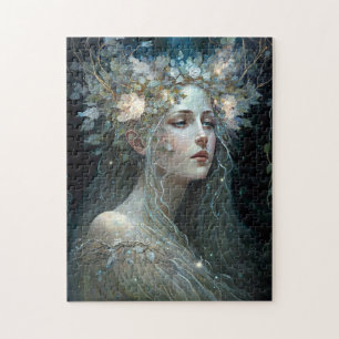 Silver Goddess Fantasy Art Jigsaw Puzzle