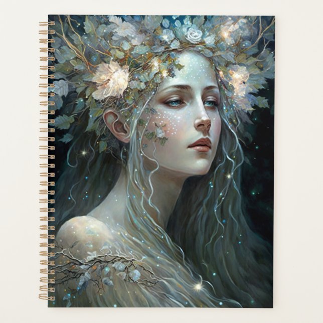 Silver Goddess Fantasy Art Planner (Front)