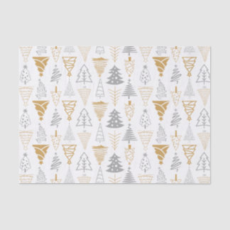 Silver & Gold Christmas Tree Tissue Paper