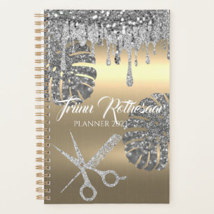 Silver Gold Glam Glitter Hair Salon Planner