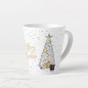 Silver & Gold Merry Christmas Latte Mug