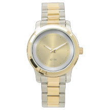 Silver &amp; Gold Metallic Faux Stainless Steel  Watch