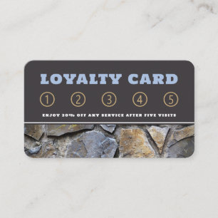 Silver & Gold Slate Effect Loyalty Card