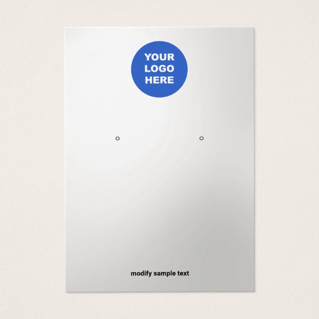 Silver Gradient Add  Logo  Earring Display Card (Front)