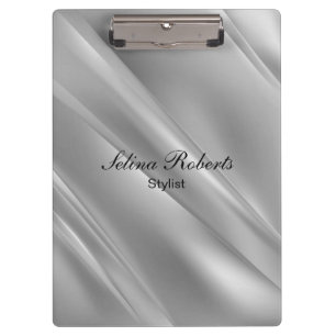 Silver gradient diagonal lines clipboard
