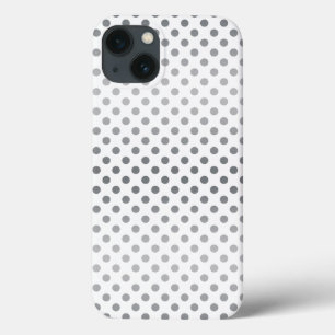 Silver Gradient Polka Dots by Shirley Taylor iPhone 13 Case