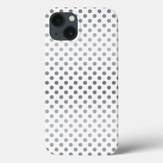 Silver Gradient Polka Dots by Shirley Taylor Case-Mate iPhone Case (Back)