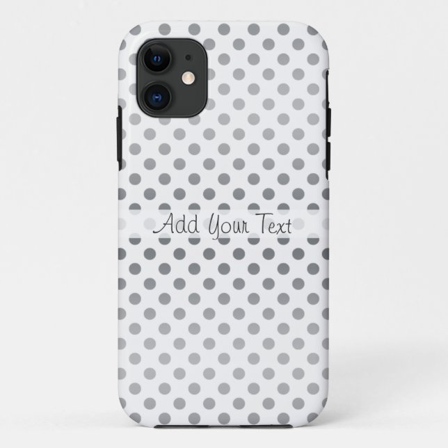 Silver Gradient Polka Dots by Shirley Taylor Case-Mate iPhone Case (Back)