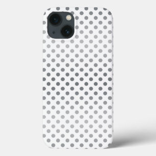 Silver Gradient Polka Dots by Shirley Taylor iPhone 13 Case
