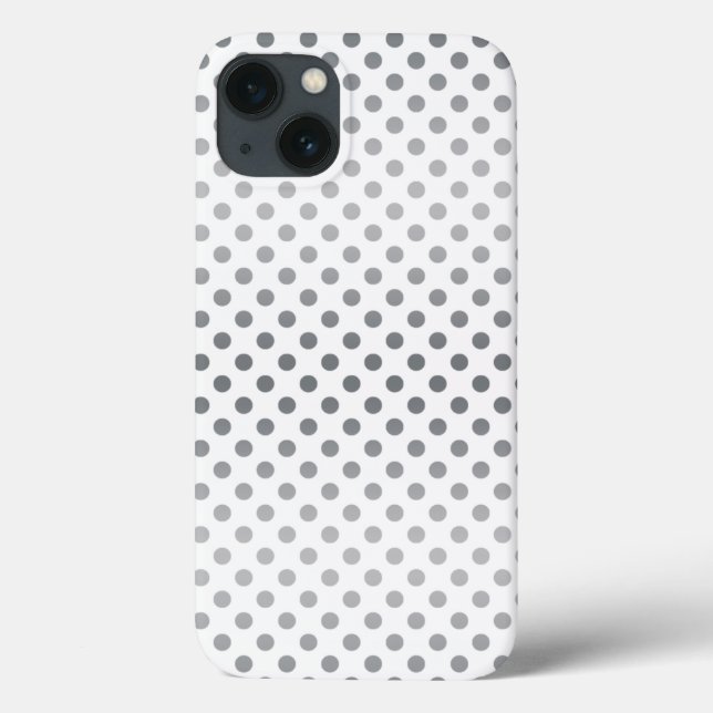 Silver Gradient Polka Dots by Shirley Taylor Case-Mate iPhone Case (Back)