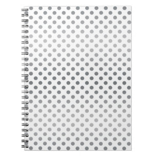 Silver Gradient Polka Dots by Shirley Taylor Notebook