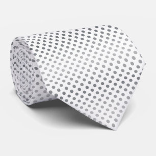 Silver Gradient Polka Dots Tie