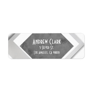 Silver Granite Return Address Label