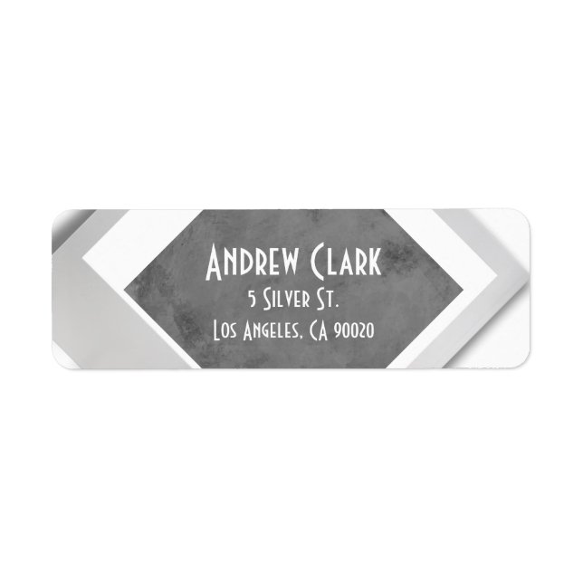 Silver Granite Return Address Label (Front)