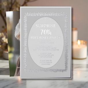 Silver Gray 70th Custom Surprise Birthday