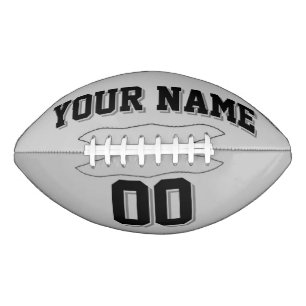 SILVER GRAY BLACK AND GREY Custom Football