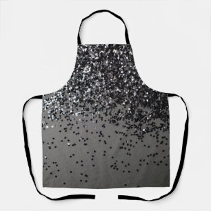 Silver Gray Glitter #4 (Faux Glitter) #shiny #art Apron