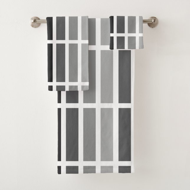 Silver Gray Hues Bath Towel Set (Insitu)