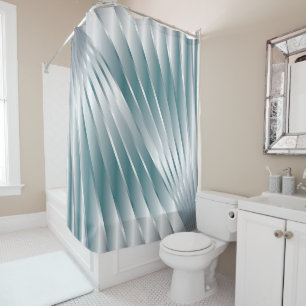 Silver gray rays shower curtain