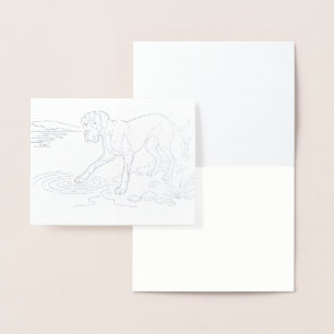 Silver Great Dane Foil Card